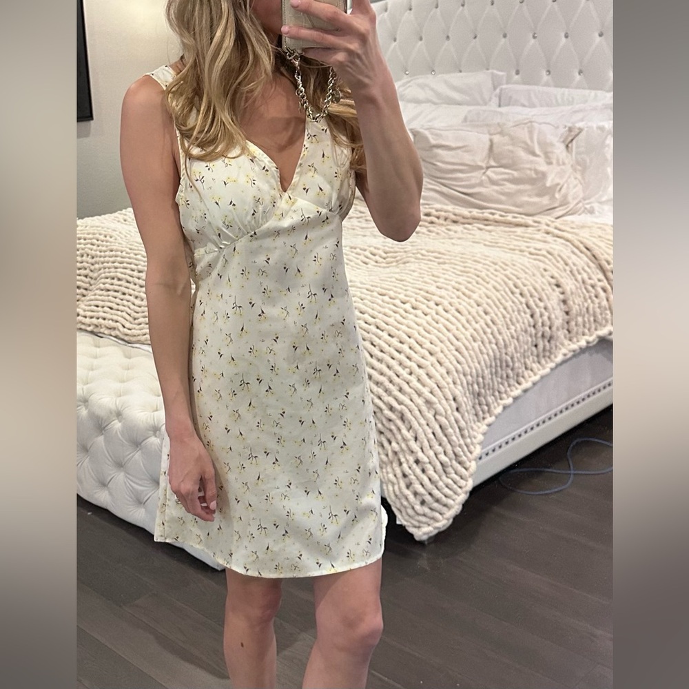 Yellow Ditsy Floral Slip Dress